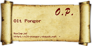 Olt Pongor névjegykártya